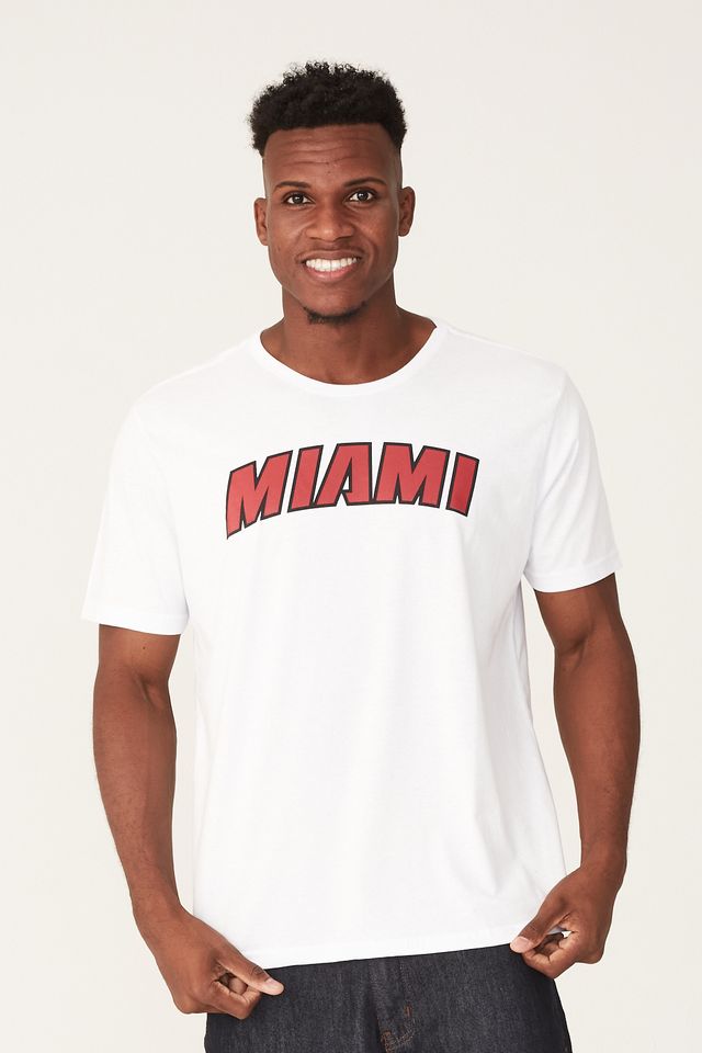 Camiseta-NBA-Estampada-Miami-Heat-Branca