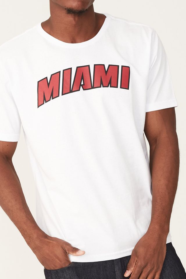 Camiseta-NBA-Estampada-Miami-Heat-Branca