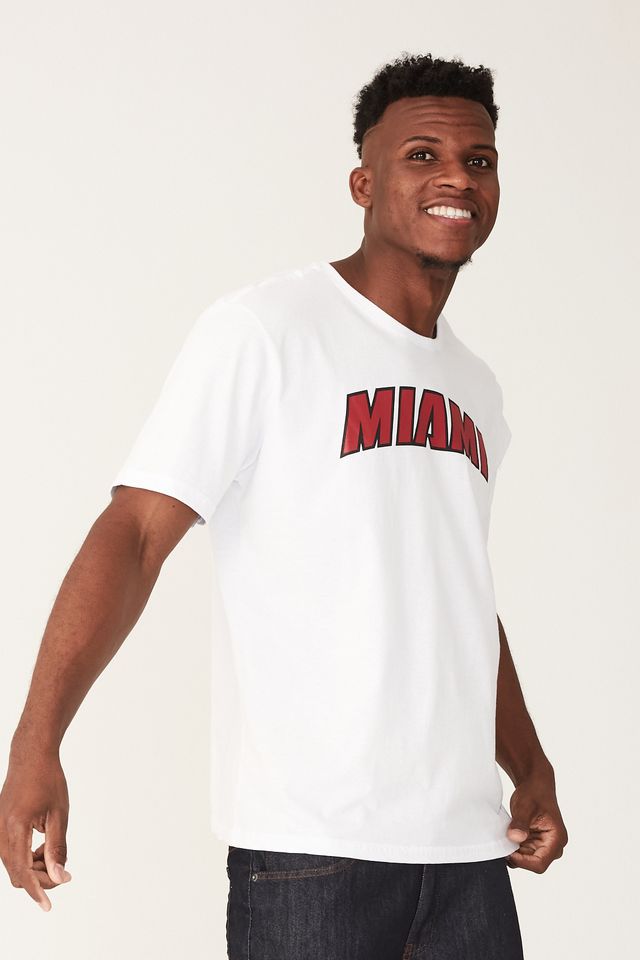 Camiseta-NBA-Estampada-Miami-Heat-Branca