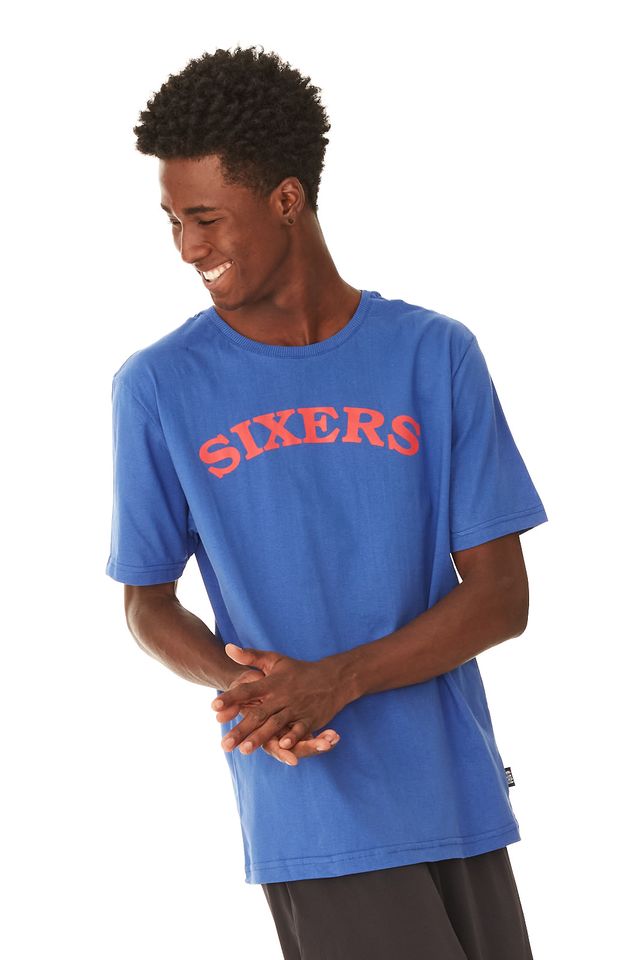 Camiseta-NBA-Estampada-Philadelphia-76ERS-Azul