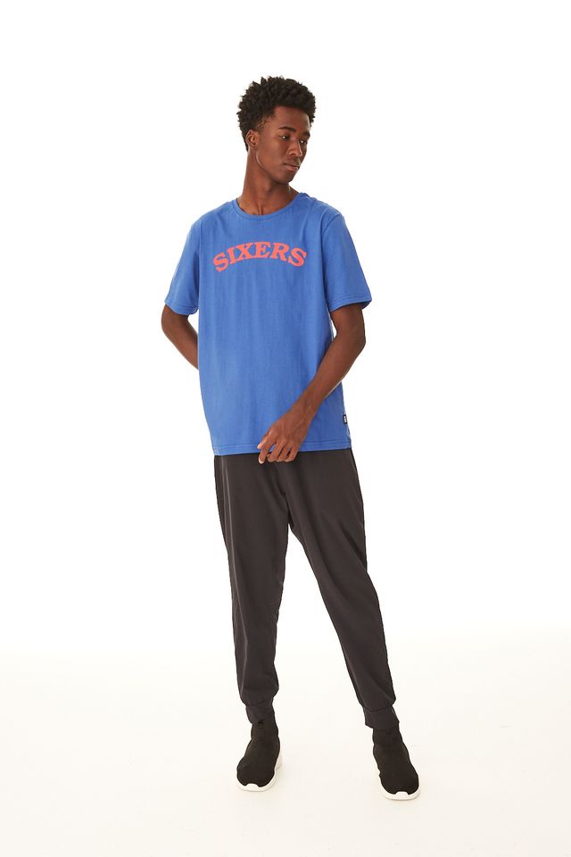 Camiseta-NBA-Estampada-Philadelphia-76ERS-Azul