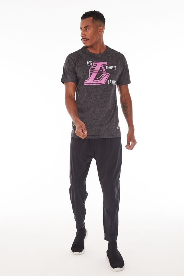 Camiseta-NBA-Especial-Los-Angeles-Lakers-Preta-Mescla