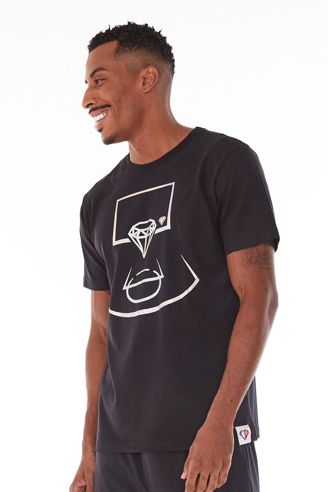 Camiseta-NBA-Especial-Basketball-Court-Preta