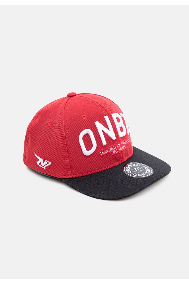 Bone-Onbongo-Aba-Curva-FlexFit-Vermelho