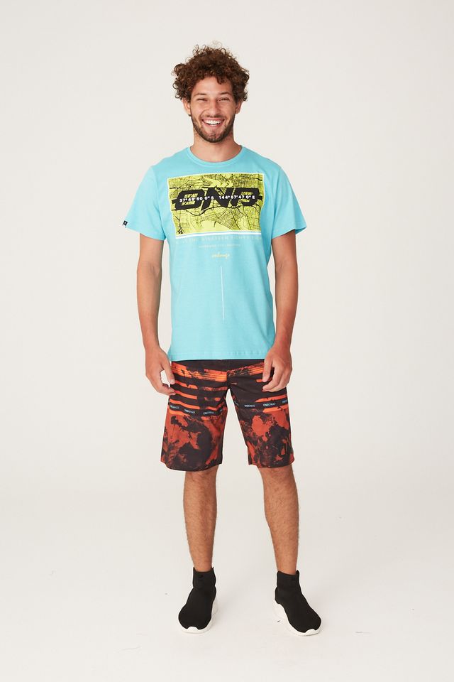 Camiseta-Onbongo-Estampada-Map-View-Azul
