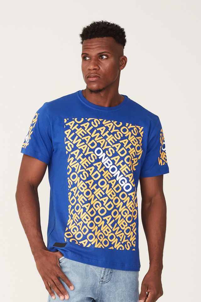 Camiseta-Onbongo-Estampada-Azul-Royal