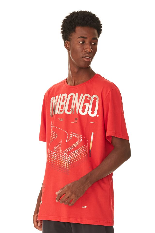 Camiseta-Onbongo-Especial-Estampada-Vermelha Camiseta-Onbongo-Especial-Estampada-Vermelha