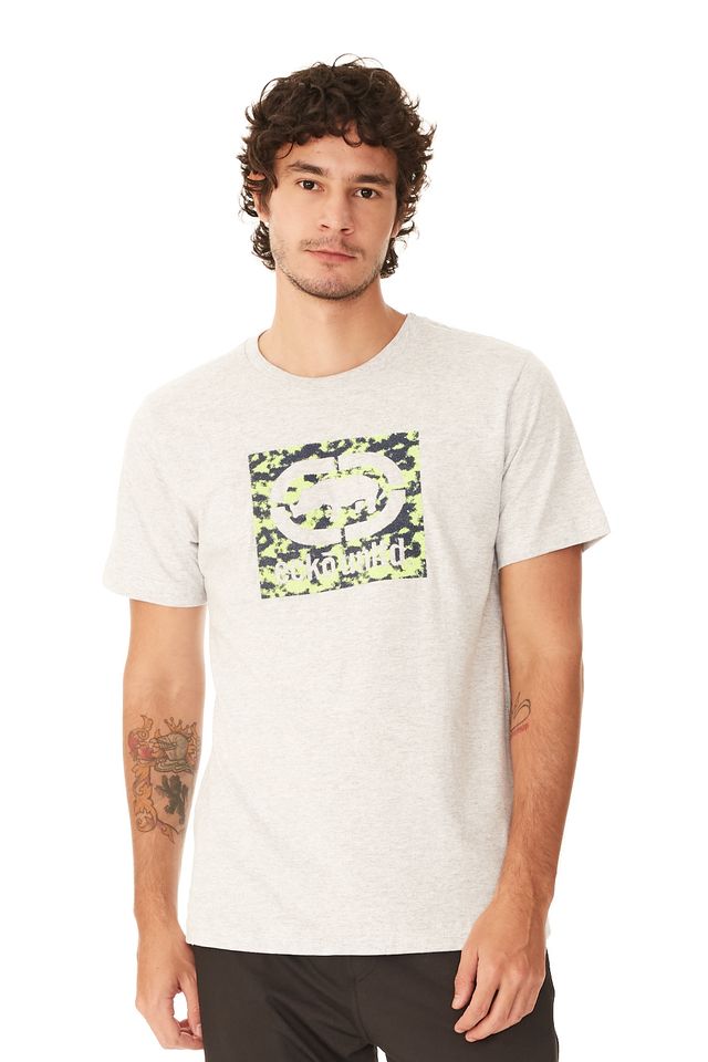Camiseta-Ecko-Estampada-Cinza-Mescla