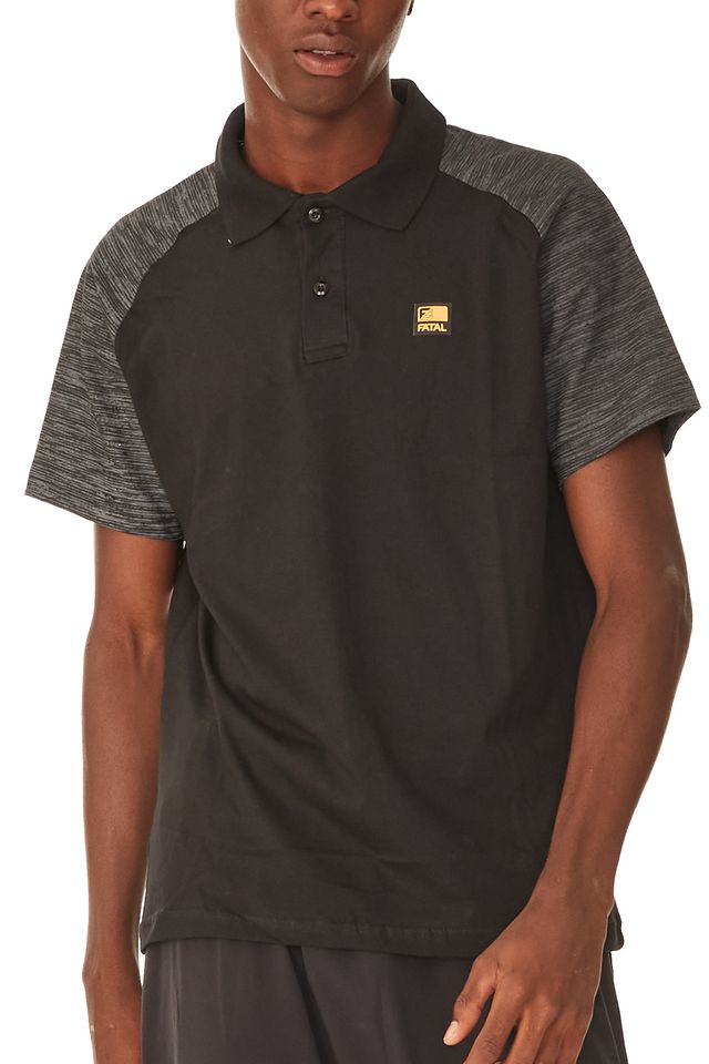 Camisa-Polo-Fatal-Estampada-Preta