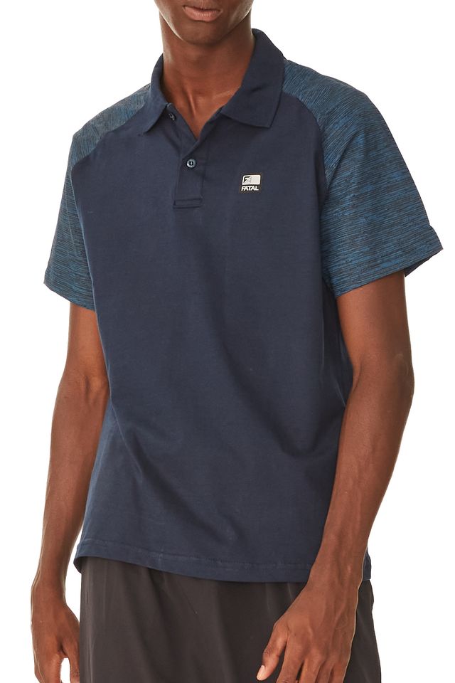 Camisa-Polo-Fatal-Estampada-Azul-Marinho