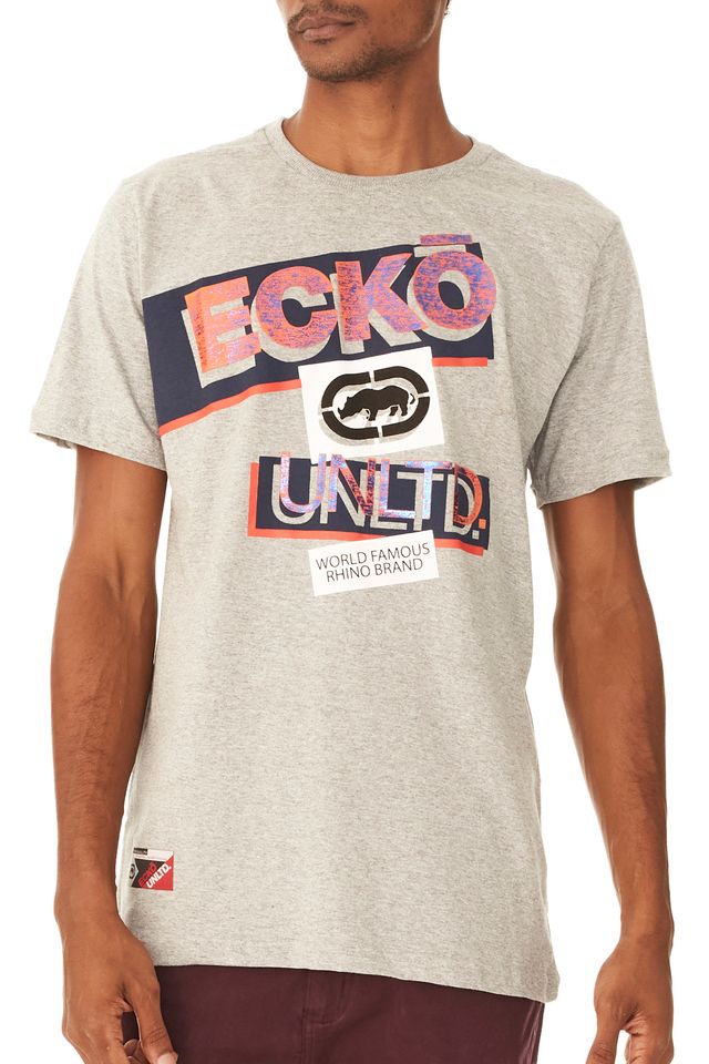 Camiseta-Ecko-Estampada-Bege-Mescla