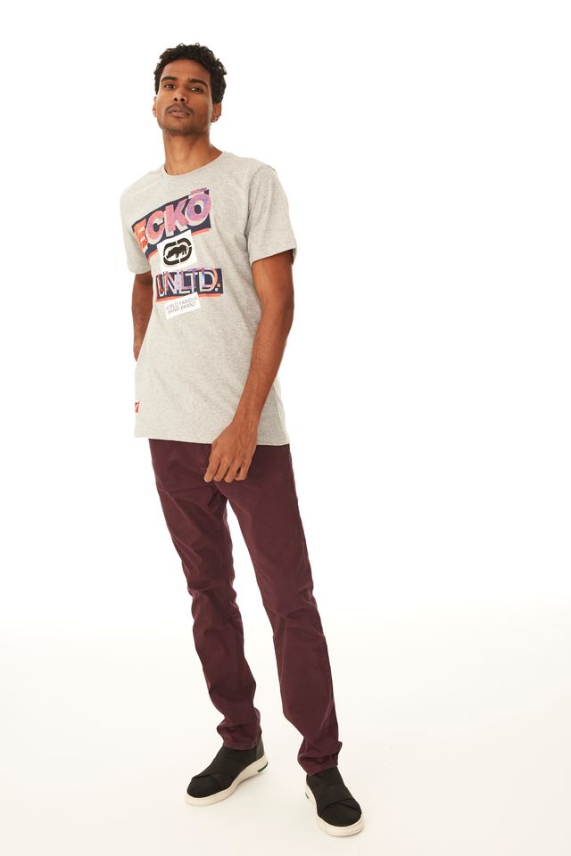 Camiseta-Ecko-Estampada-Bege-Mescla