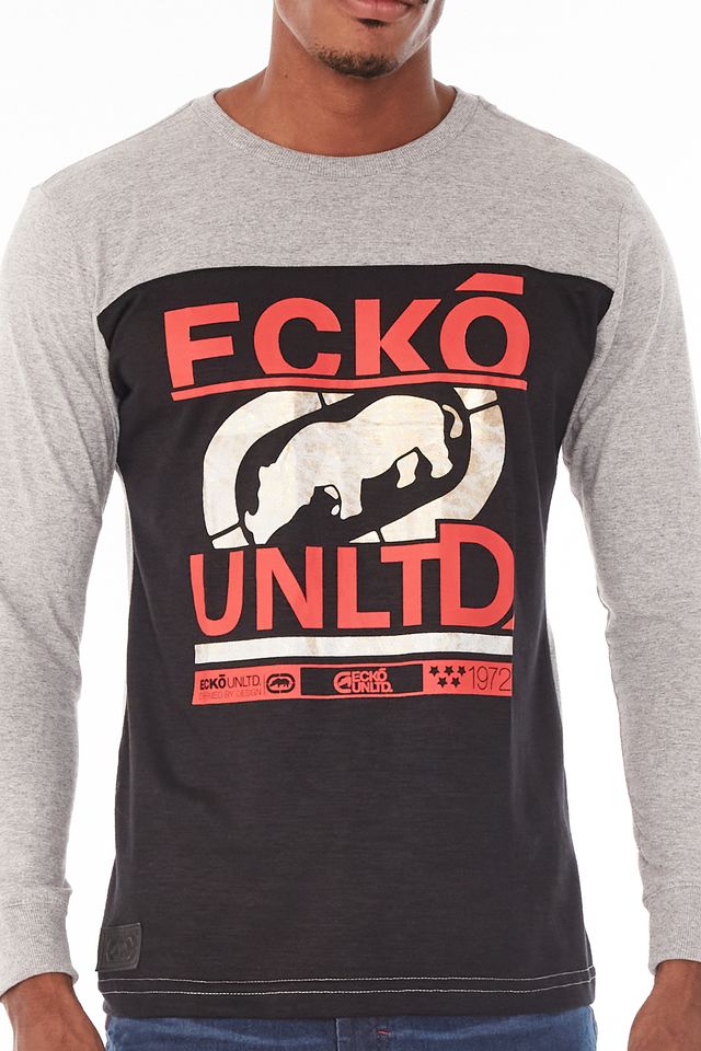 Camiseta-Ecko-Manga-Longa-Especial-Bege-Mescla