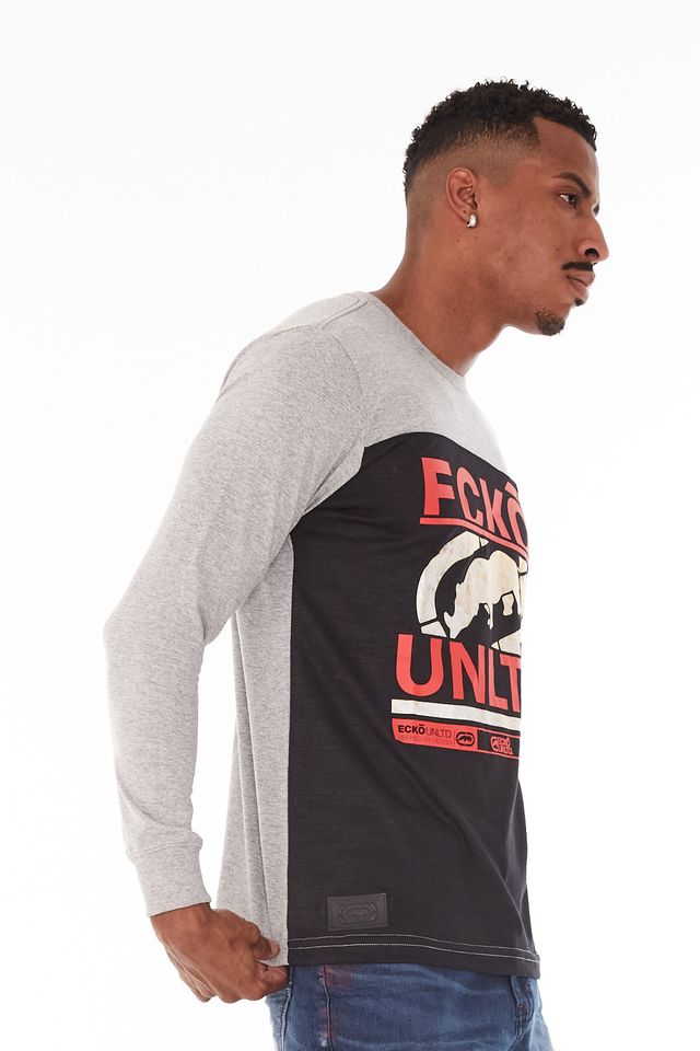 Camiseta-Ecko-Manga-Longa-Especial-Bege-Mescla