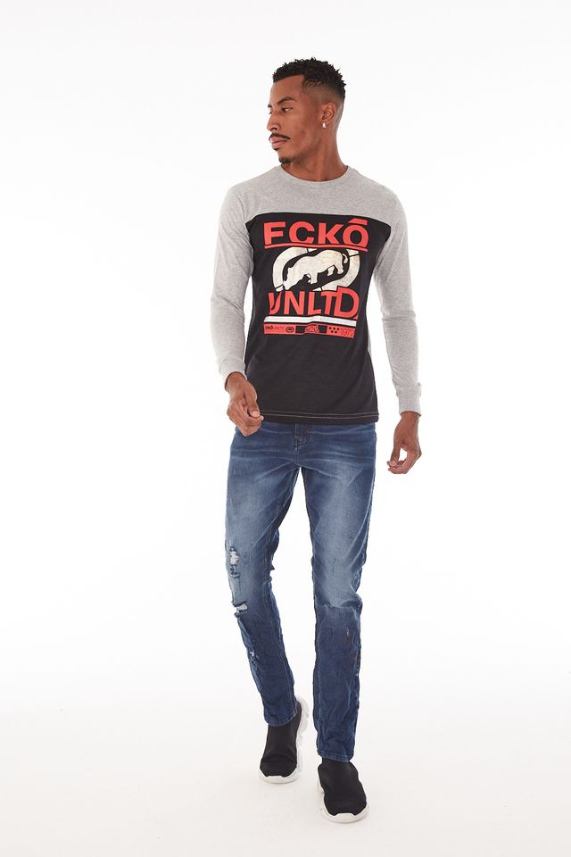Camiseta-Ecko-Manga-Longa-Especial-Bege-Mescla