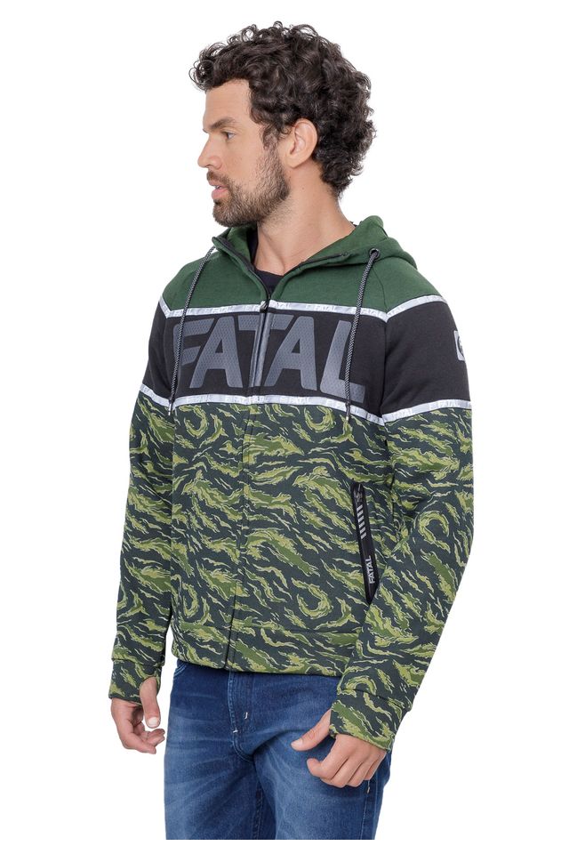 Moletom-Fatal-Canguru-Aberto-Verde-Militar Moletom-Fatal-Canguru-Aberto-Verde-Militar
