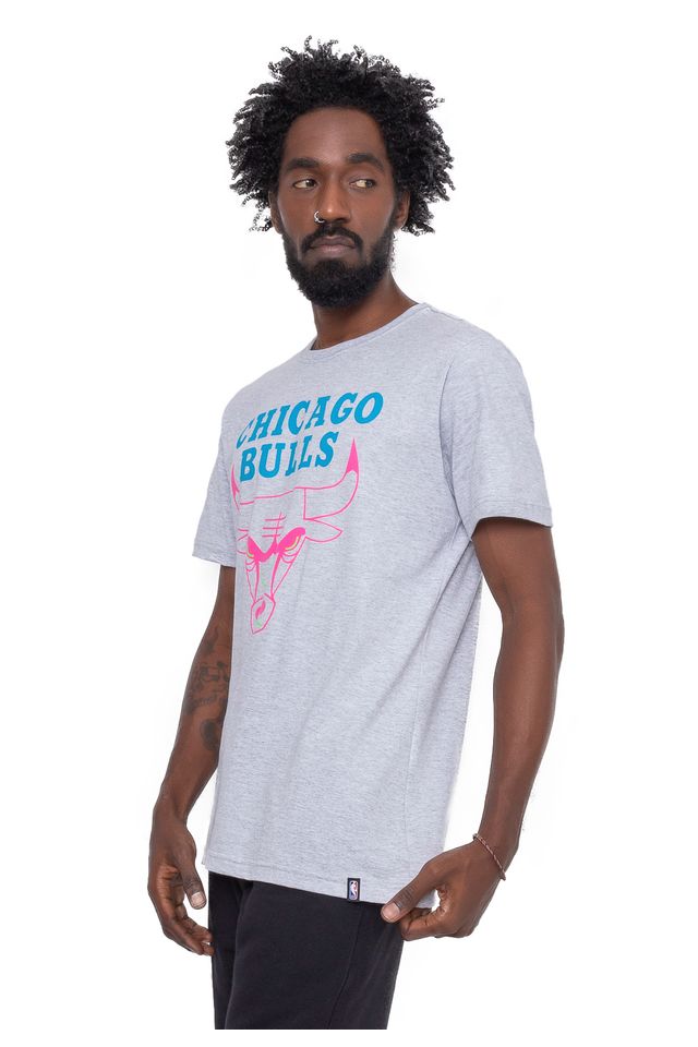 Camiseta-NBA-Estampada-Chicago-Bulls-Cinza-Mescla