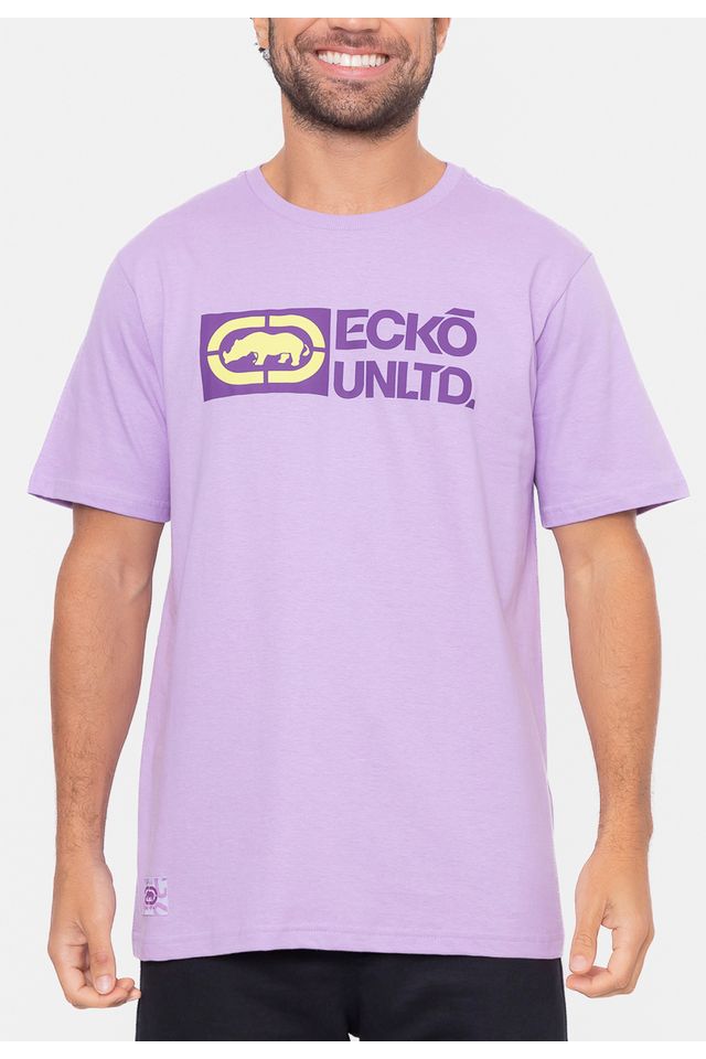 Camiseta-Ecko-Logomania-Lilas