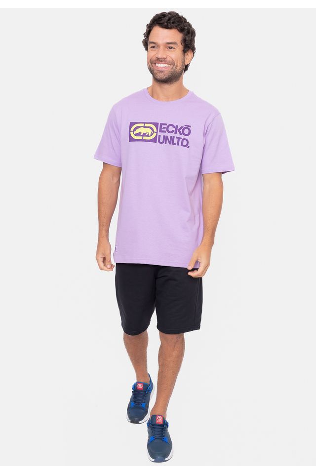 Camiseta-Ecko-Logomania-Lilas