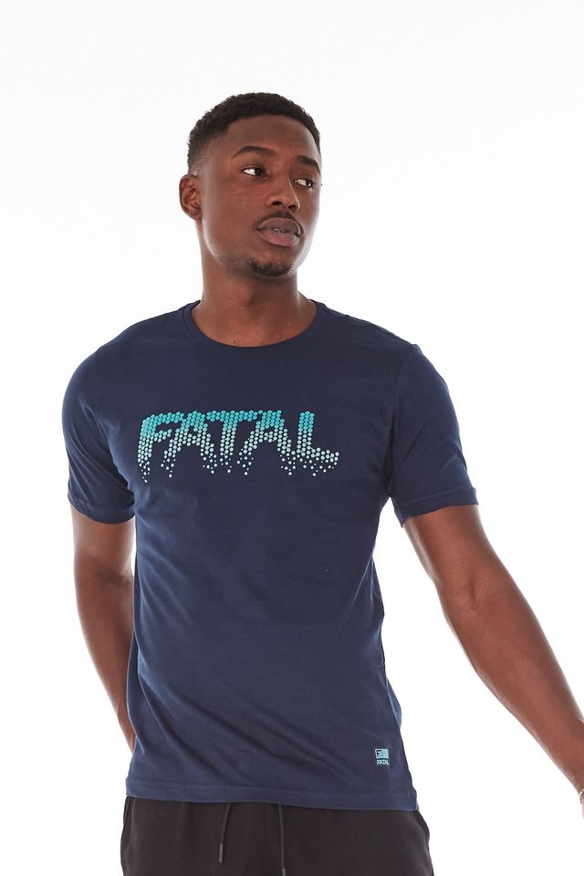 Camiseta-Fatal-Estampada-Azul-Marinho-Mescla Camiseta-Fatal-Estampada-Azul-Marinho-Mescla