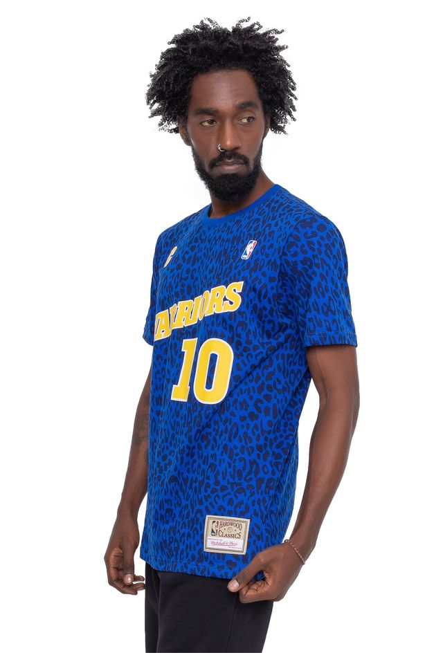 Camiseta-Mitchell---Ness-Especial-Golden-State-Warriors-Tim-Hardaway-Azul