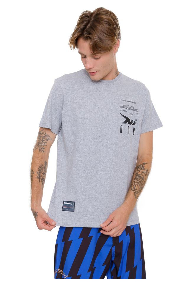 Camiseta-Onbongo-Strokes-Cinza-Mescla