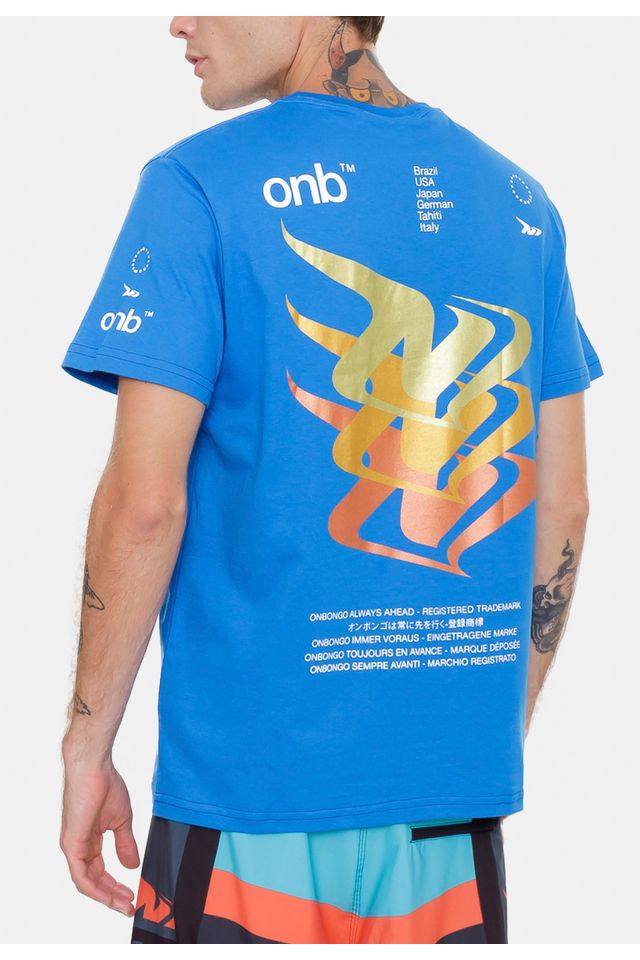 Camiseta-Onbongo-Ocker-Azul
