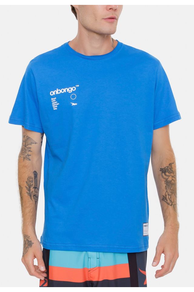 Camiseta-Onbongo-Ocker-Azul
