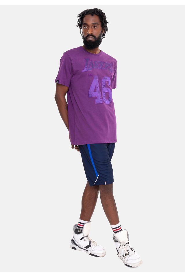 Camiseta-NBA-Year-Applique-Los-Angeles-Lakers-Roxa