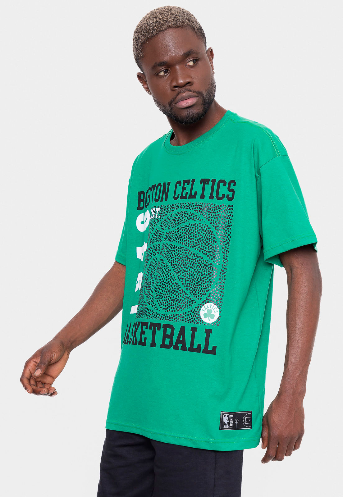 Camiseta NBA Plus Size Since Time Boston Celtics Verde - Urbane