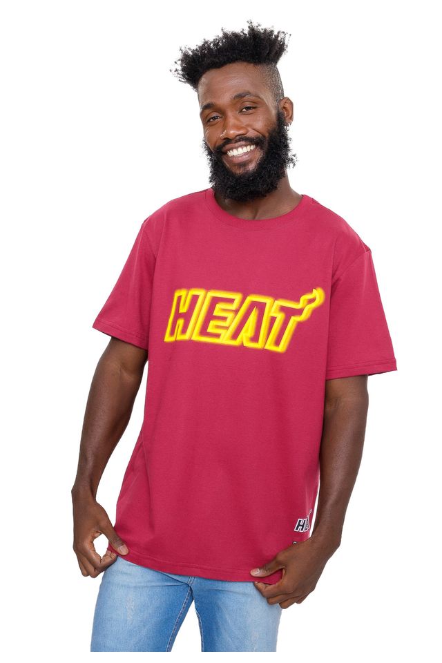 Camiseta-NBA-Blur-Logo-Miami-Heat-Vinho