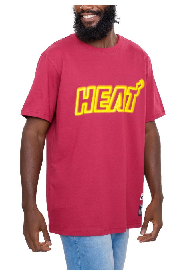 Camiseta-NBA-Blur-Logo-Miami-Heat-Vinho