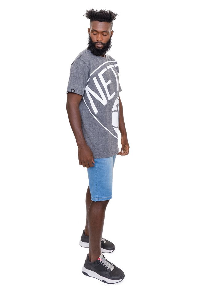 Camiseta-NBA-Maxi-Logo-Brooklyn-Nets-Cinza-Mescla-Escuro