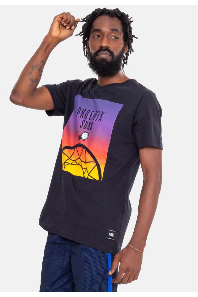 Camiseta-NBA-Sunset-Team-Phoenix-Suns-Preta