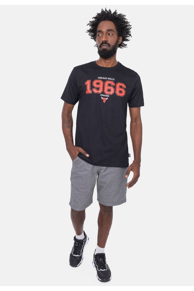Camiseta-NBA-Founded-In-Chicago-Bulls-Preta