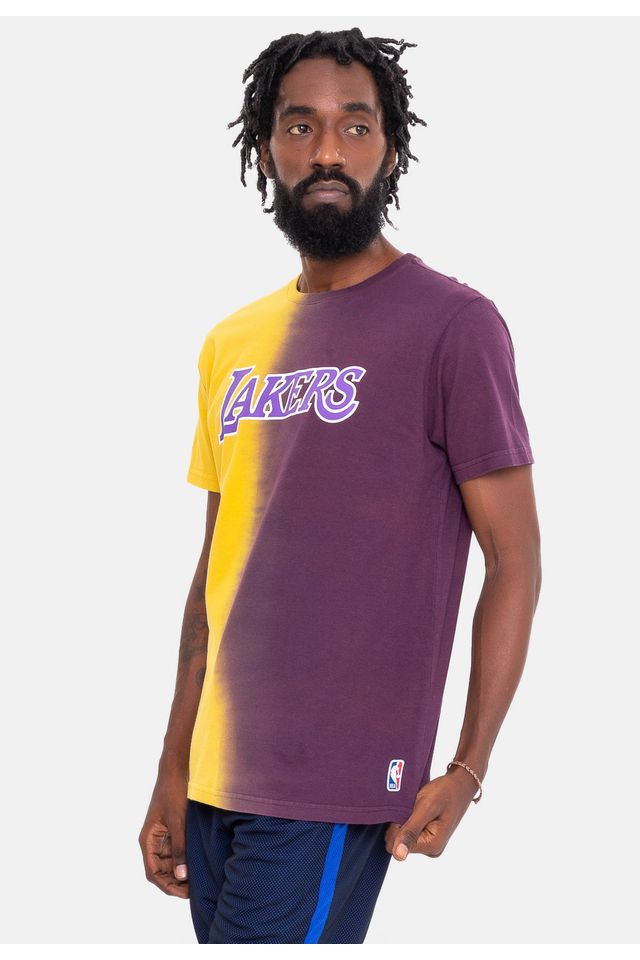 Camiseta-NBA-Gradient-Color-Los-Angeles-Lakers-Roxa-Com-Amarela