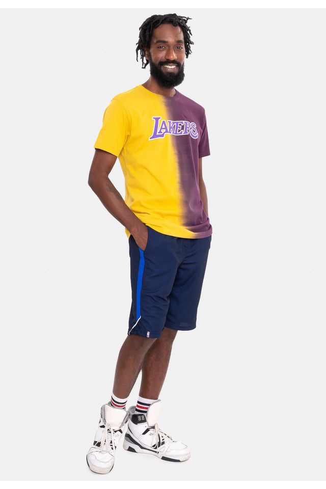 Camiseta-NBA-Gradient-Color-Los-Angeles-Lakers-Roxa-Com-Amarela
