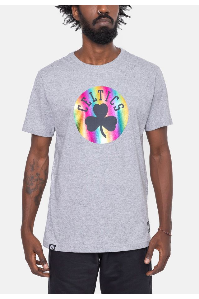 Camiseta-NBA-Rainbow-Logo-Boston-Celtics-Cinza-Mescla