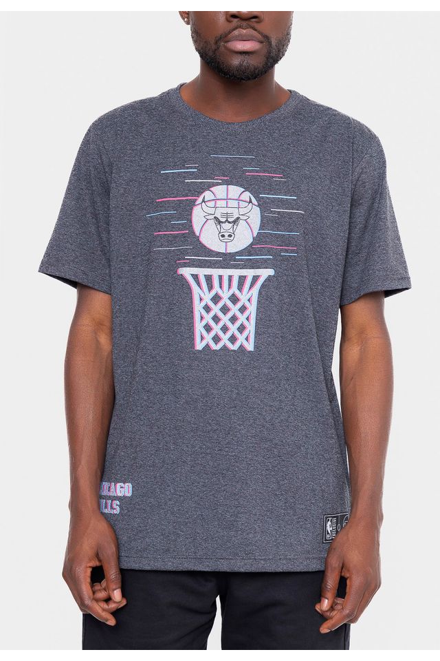 Camiseta-NBA-Basket-Hoop-Chicago-Bulls-Cinza-Mescla-Escuro
