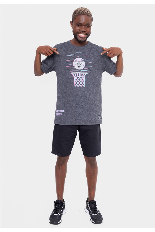Camiseta-NBA-Basket-Hoop-Chicago-Bulls-Cinza-Mescla-Escuro