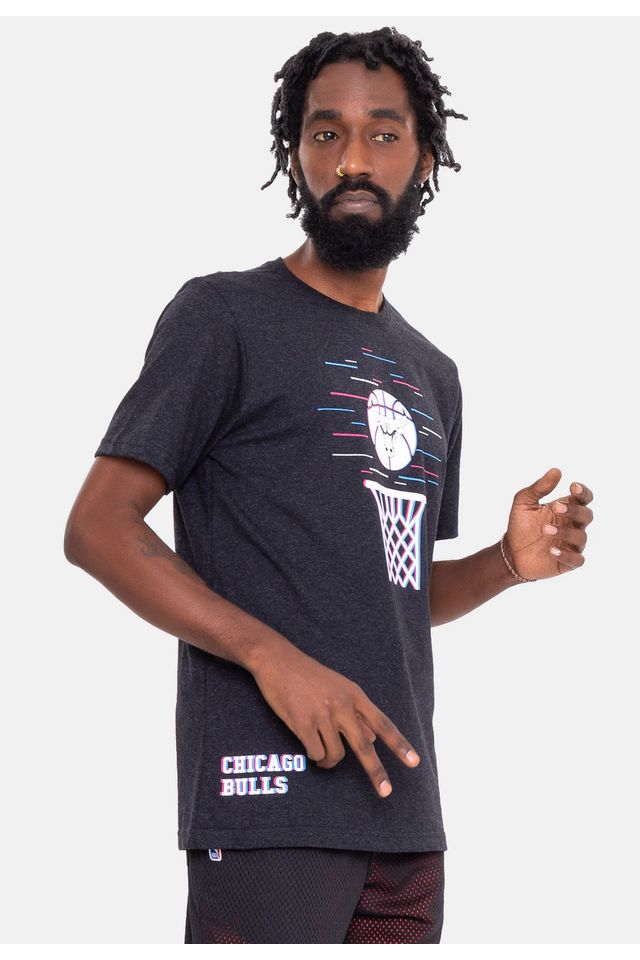 Camiseta-NBA-Basket-Hoop-Chicago-Bulls-Preta-Mescla