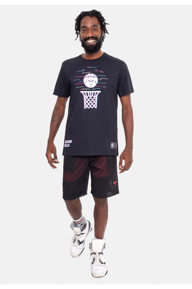 Camiseta-NBA-Basket-Hoop-Chicago-Bulls-Preta-Mescla