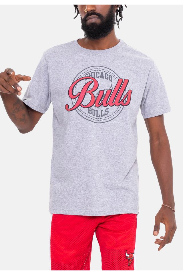 Camiseta-NBA-Metal-Team-Chicago-Bulls-Cinza-Mescla