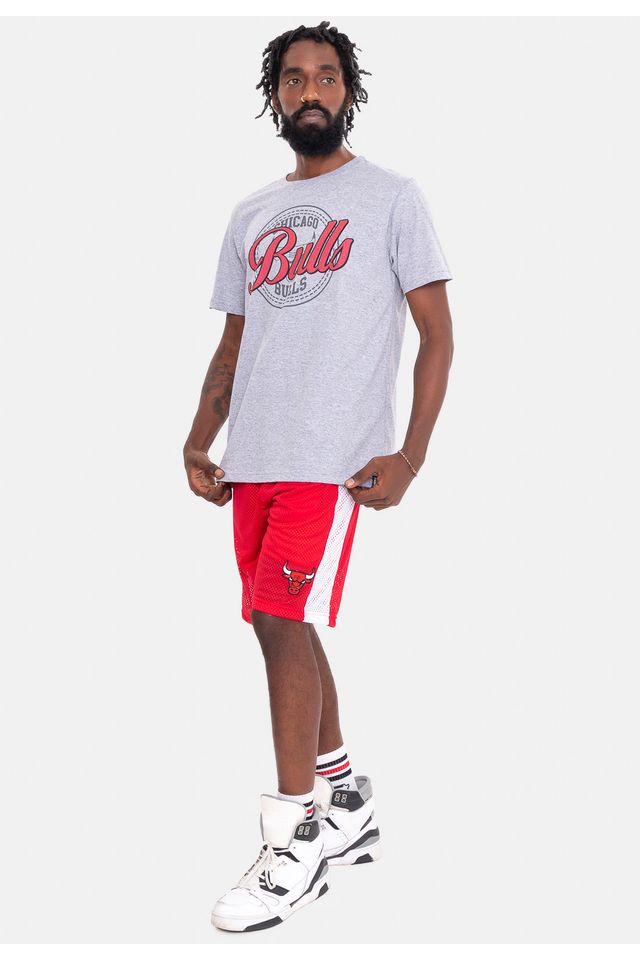 Camiseta-NBA-Metal-Team-Chicago-Bulls-Cinza-Mescla