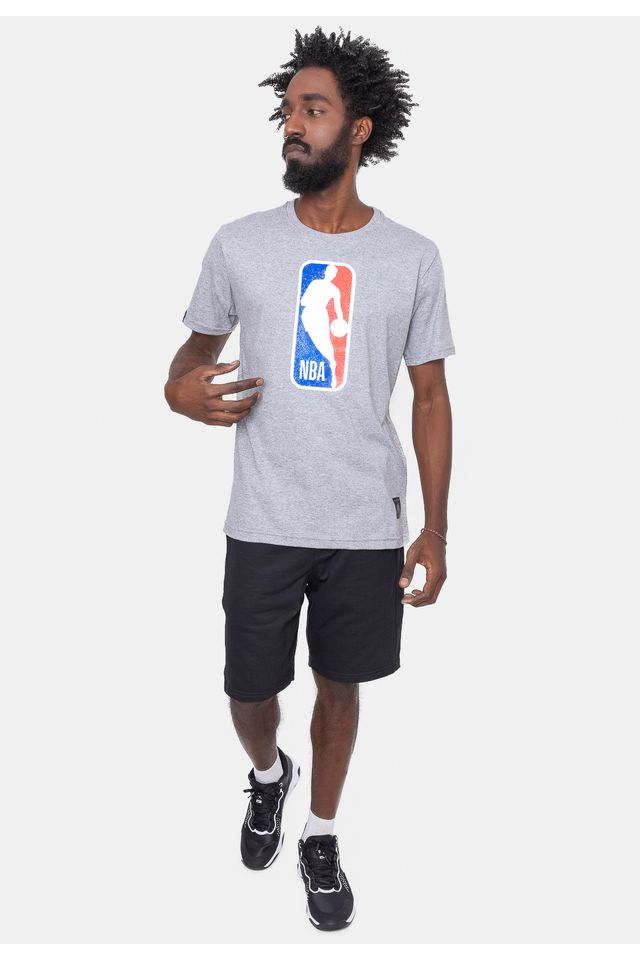 Camiseta-NBA-Logo-Esferas-Cinza-Mescla