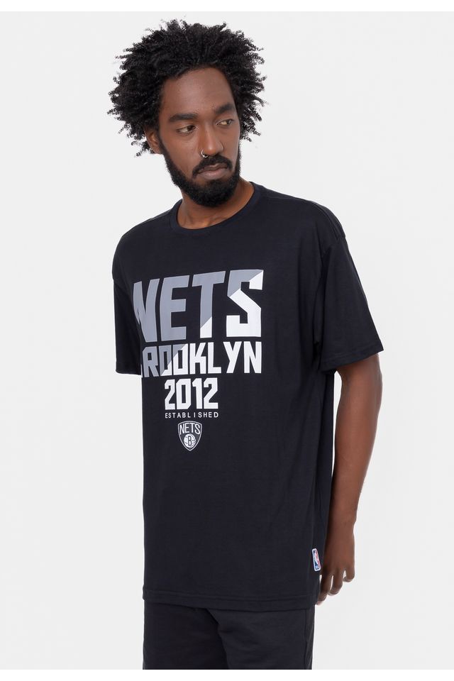 Camiseta-NBA-Plus-Size-SpotLight-Brooklyn-Nets-Preta