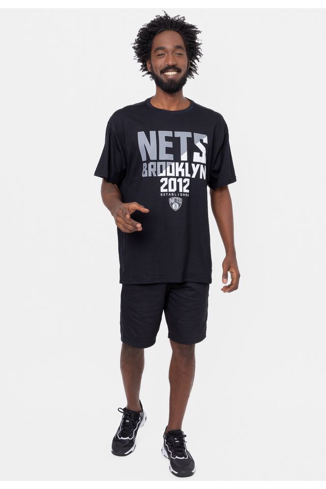 Camiseta-NBA-Plus-Size-SpotLight-Brooklyn-Nets-Preta