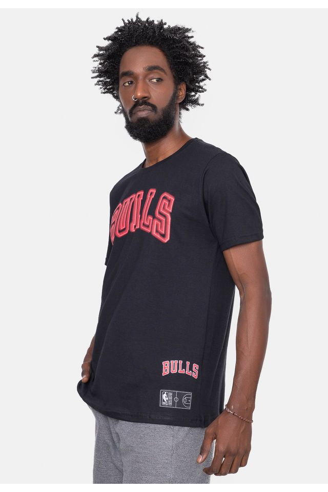 Camiseta-NBA-Blur-Logo-Chicago-Bulls-Preta