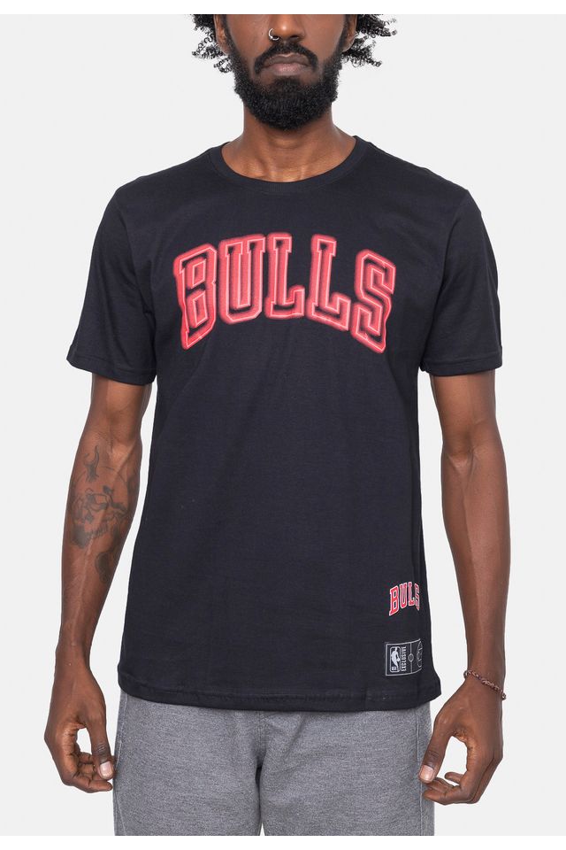 Camiseta-NBA-Blur-Logo-Chicago-Bulls-Preta