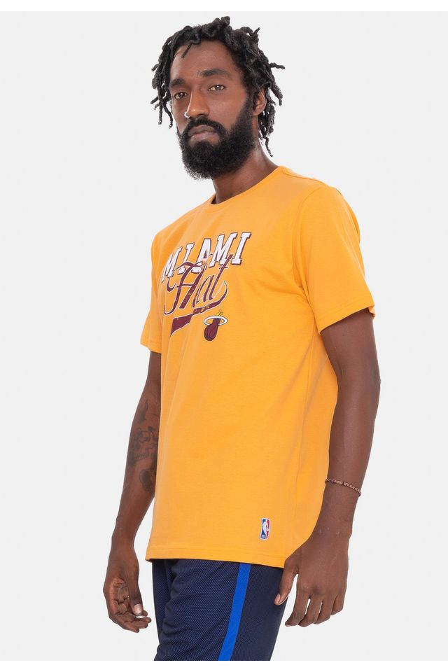 Camiseta-NBA-College-Logo-Miami-Heat-Laranja